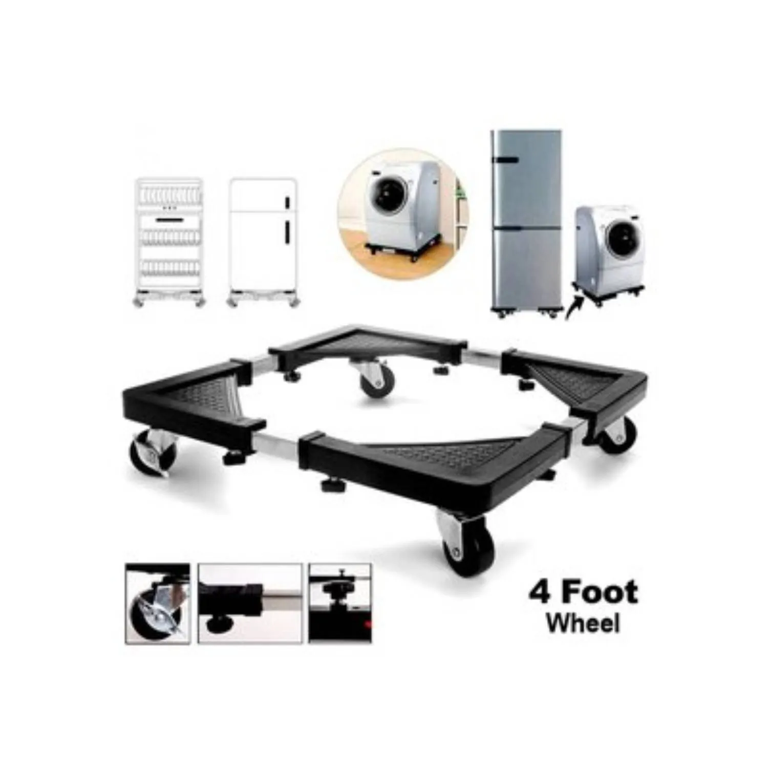 BASE MOVIBLE PARA LAVADORA Y REFRIGERADORA MULTIFUNCIONAL: imagen 3